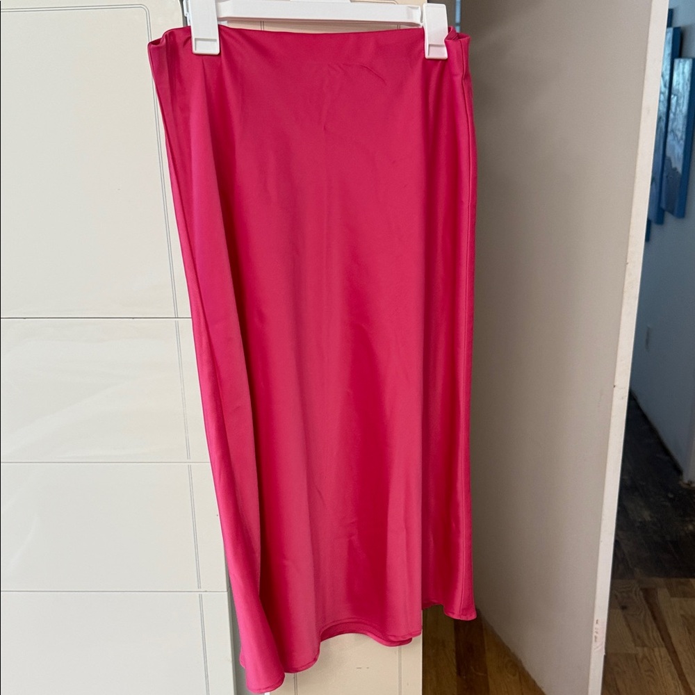 Rachel Zoe Vibrant Pink Midi Skirt